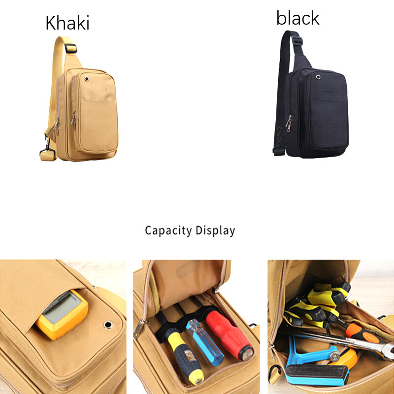 جديد حقيبة أدوات ، كهربائي حقيبة كتف عدة أدوات حقيبة متعددة حقيبة الرجال حقيبة كروسبودي للأدوات متعددة الوظائف قماش أداة المنظم