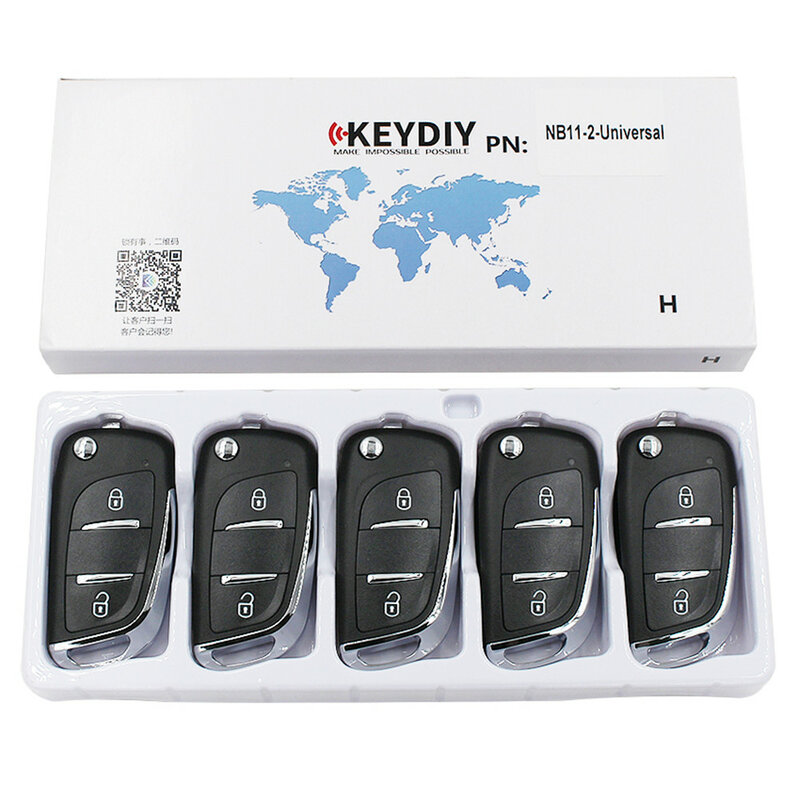 الأصلي KEYDIY NB11-2 2 زر متعددة الوظائف الذكية مفتاح السيارة ل KD900/MINI/KD-X2 مبرمج NB سلسلة KD التحكم عن بعد 5 قطعة