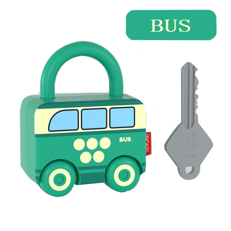 التعلم المبكر لعبة تعليمية للأطفال مضحك قفل سيارة صغيرة مع عدد مفتاح مطابقة اللعب للبيع بالجملة أيضا