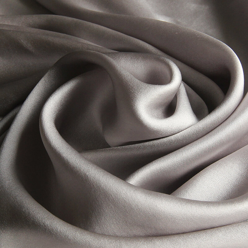 المرأة وشاح حريري طبيعي أبيض هانغتشو الحرير Bufanda الصلبة منديل 100% الحرير الحقيقي وشاح من الساتان فولارد فام شالات ، يلتف