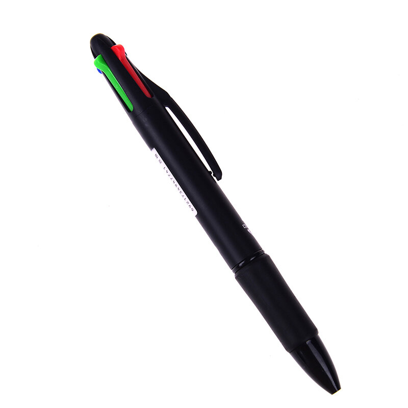 4 في 1 متعدد الألوان القلم الإبداعية قلم حبر جاف ملون قابل للسحب أقلام حبر جاف متعددة الوظائف القلم لكتابة قلم القرطاسية