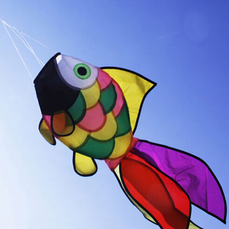 قوس قزح الأسماك طائرة ورقية Windsock زينة للحديقة الخارجية الاطفال خط الغسيل الاطفال اللعب