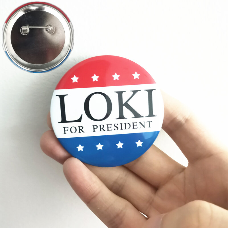 فيلم Loki رئيس شارة خارقة الاكريليك بروش التلبيب دبوس الملابس والمجوهرات تأثيري الدعائم هالوين