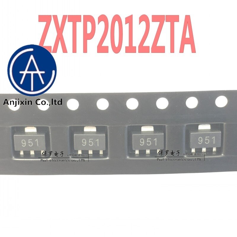 10 قطعة 100% الأصلي الجديد الترانزستور ZXTP2012ZTA الشاشة الحريرية 951 SOT-89 PNP 60 فولت 4.3A الأسهم الحقيقية