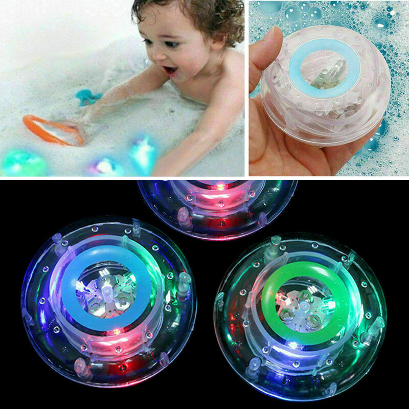 RGB مقاوم للماء بطارية LED أضواء الحمام وامض حوض الاستحمام دش اللعب مضحك دش ضوء الليل لعبة عائمة للأطفال