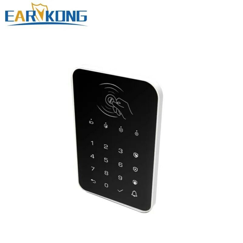 Earykong 433MHz لوحة المفاتيح اللاسلكية لوحة اللمس زر الجرس ل G50 / G30 / PG103 / W2B WiFi GSM إنذار تتفاعل بطاقة قابلة للشحن