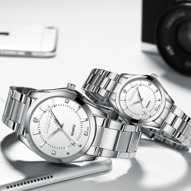 العلامة التجارية الفاخرة موضة عاشق ساعة بسيطة الفضة سوار ساعة اليد النساء الفولاذ المقاوم للصدأ كوارتز ساعة ل كوبيه شحن مجاني