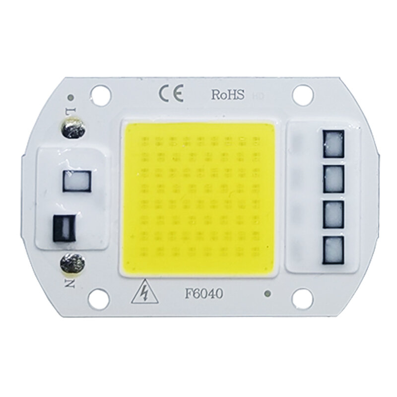 COB LED مصباح رقاقة التيار المتناوب 220 فولت LED لمبة 10 واط 20 واط 30 واط 50 واط IP65 عالية الطاقة الذكية IC لتقوم بها بنفسك لمبة ضوء كاشف الأضواء في الهواء الطلق رقاقة مصباح
