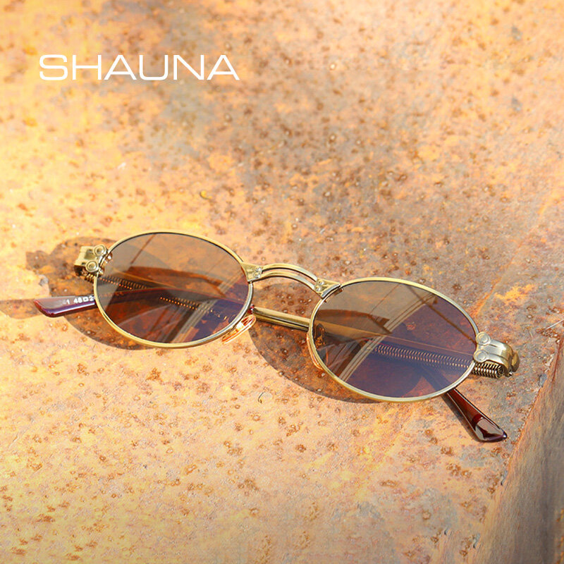 شاونا-نظارة شمسية ريترو بانك ، معدن ، أرجل ربيعية ، بيضاوية ، روك ، للرجال ، UV400