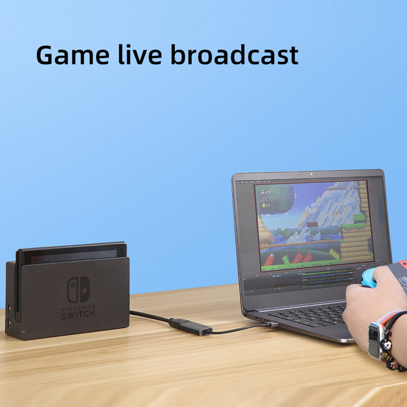 هاجيبيس بطاقة يو أس بي لتسجيل الفيديو, متوافق مع ألعاب الفيديو، تسجيل للبلايستيشن 4، للبث المباشر، 3.0 4K HDMI