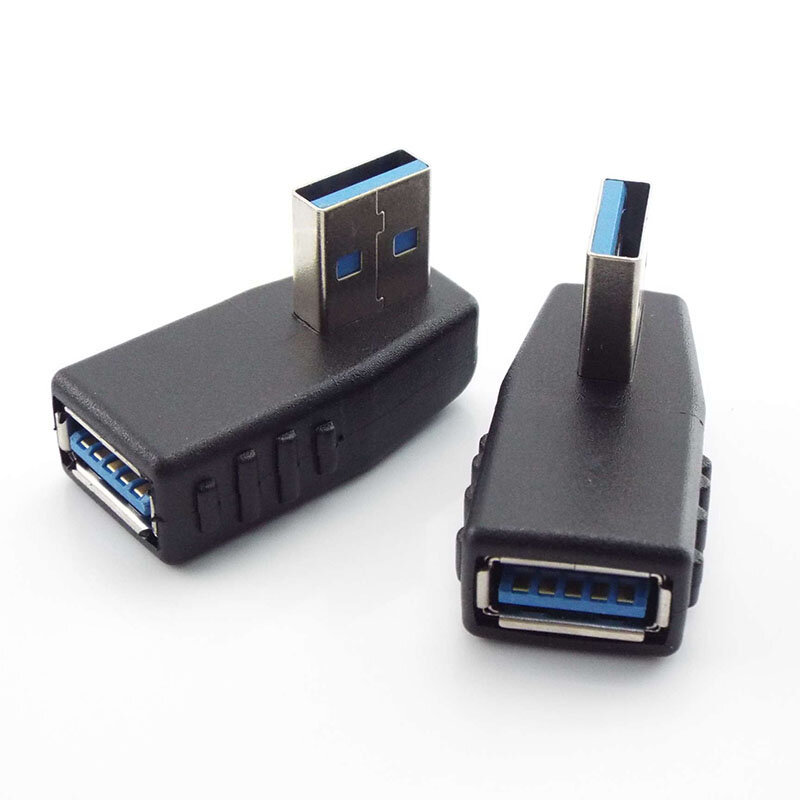 1/2/5 قطعة USB 3.0 ذكر إلى شاحن أنثي موصل كابل توصيل تمديد موسع 90 درجة زاوية مقرنة لأجهزة الكمبيوتر المحمول
