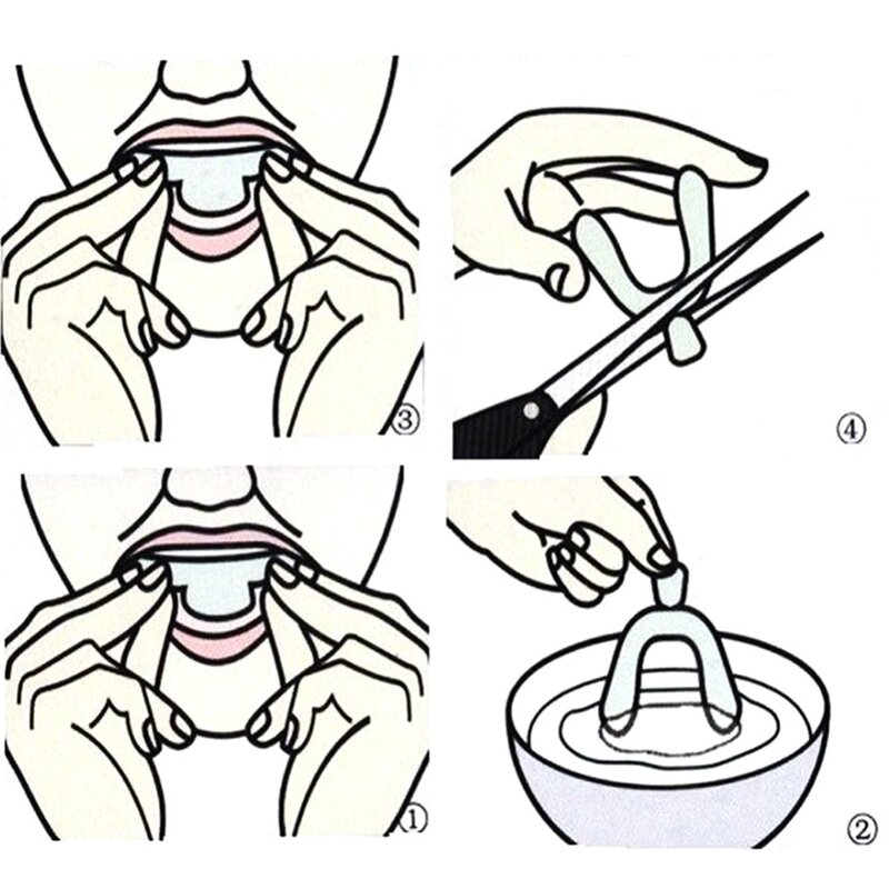 8 قطعة أداة تبييض الأسنان بالحرارة جبيرة الأسنان القابلة للتشكيل صواني الأسنان الرئيسية العناية بالفم تبييض جل الفم