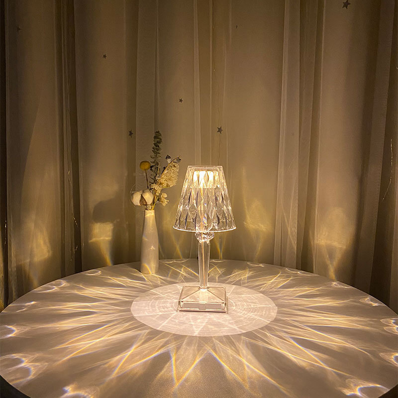 رائعة ليلة مصابيح طاولة الإضاءة للديكور المنزل متعددة الأغراض قابل للتعديل مصابيح السرير الحلي الكريستال غرفة مصابيح طاولة