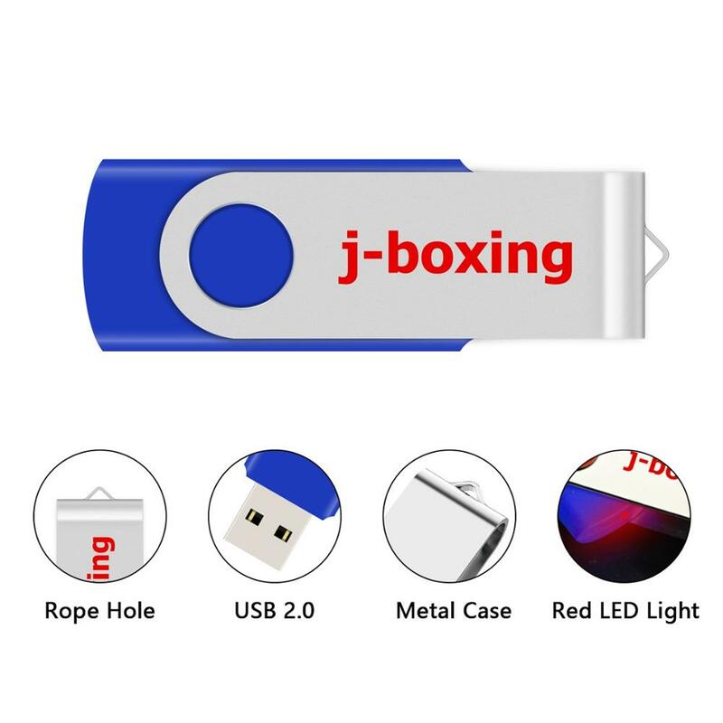 J-boxer-فلاش USB معدني 128 جيجا بايت ، 64 جيجا بايت 32 جيجا بايت ، عصا ذاكرة دوارة ، للكمبيوتر الشخصي ، الكمبيوتر المحمول ، Mac ، جهاز USB 2.0 ، أزرق