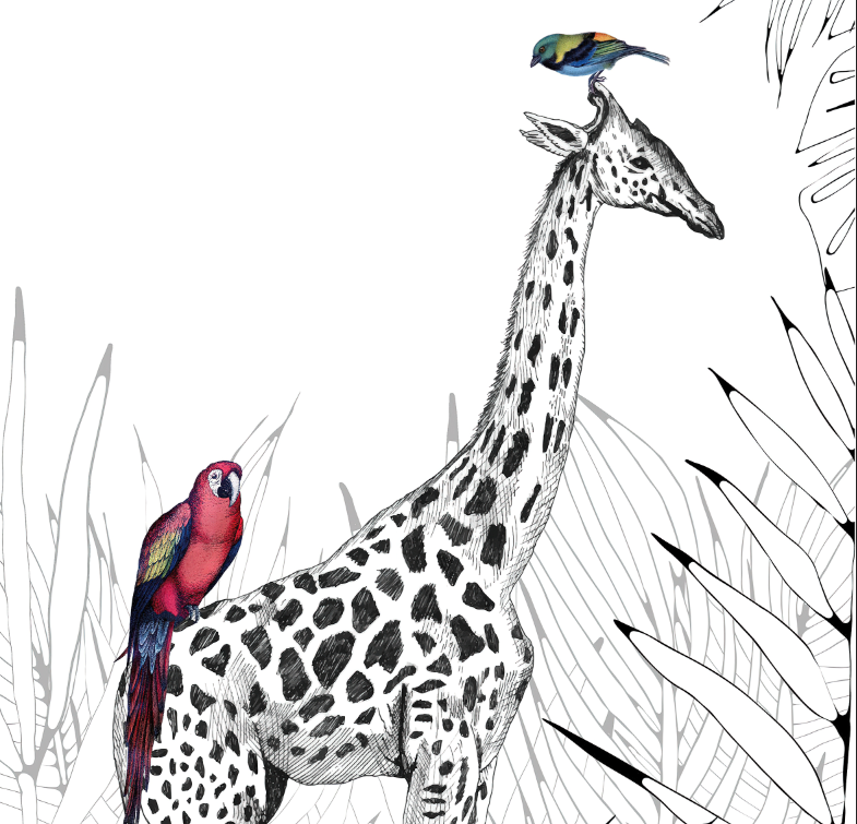 Milofi-المهنية ثلاثية الأبعاد خلفية كبيرة للأطفال ، الشمال الغابات جدارية ، رسمت باليد خلفية الجدار ، حيوان صغير التوضيح