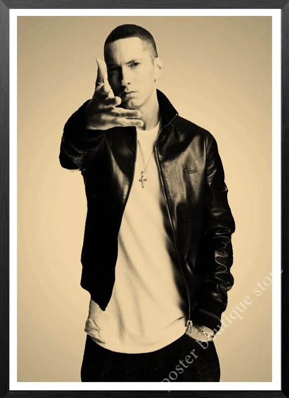 ملصقات Eminem ، ملصقات 8 ميل ، ملصق هيب هوب مغني الراب Eminem ملصق ورق الكرافت ديكور الجدار ملصق
