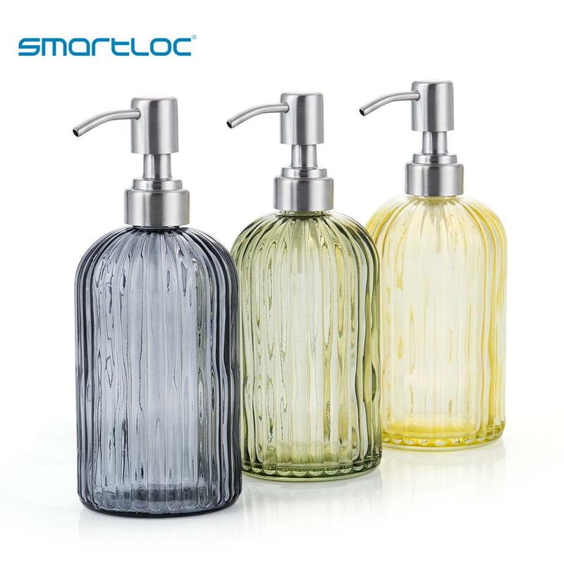 Smartloc 600 مللي الزجاج موزع صابون سائل لليد مضخة زجاجة شامبو جل الاستحمام صندوق تخزين بالوعة المطبخ اكسسوارات الحمام مجموعة