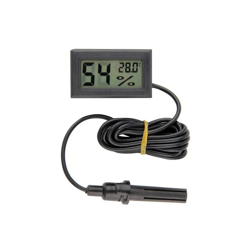 Taidacent تضمين درجة الحرارة الرطوبة مقياس صغير LCD ميزان الحرارة الرقمي مقياس الرطوبة درجة الحرارة مقياس الرطوبة مع التحقيق