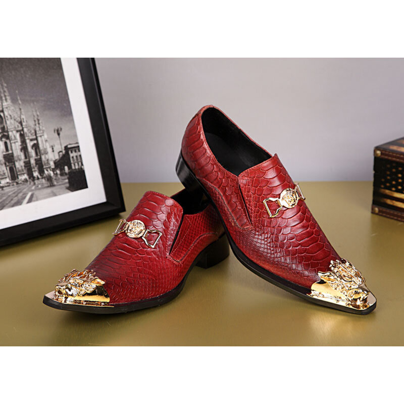 Batzuzhi-أحذية جلدية للرجال ، أحذية رسمية ، أحذية مصممة ، جلد طبيعي ، أعمال كبير حجم EU38-46! 3 ألوان!