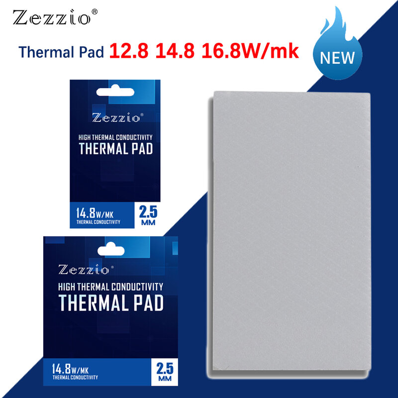 لوحة من Zezzio مصنوعة من السيليكون وتبديد الحرارة 12.8 14.8 16.8 واط/MK لوحدة المعالجة المركزية وحدة المعالجة المركزية وحدة معالجة الرسومات RAM اللوحة الرئيسية متعددة الوظائف لوحة حرارية عالية الأداء