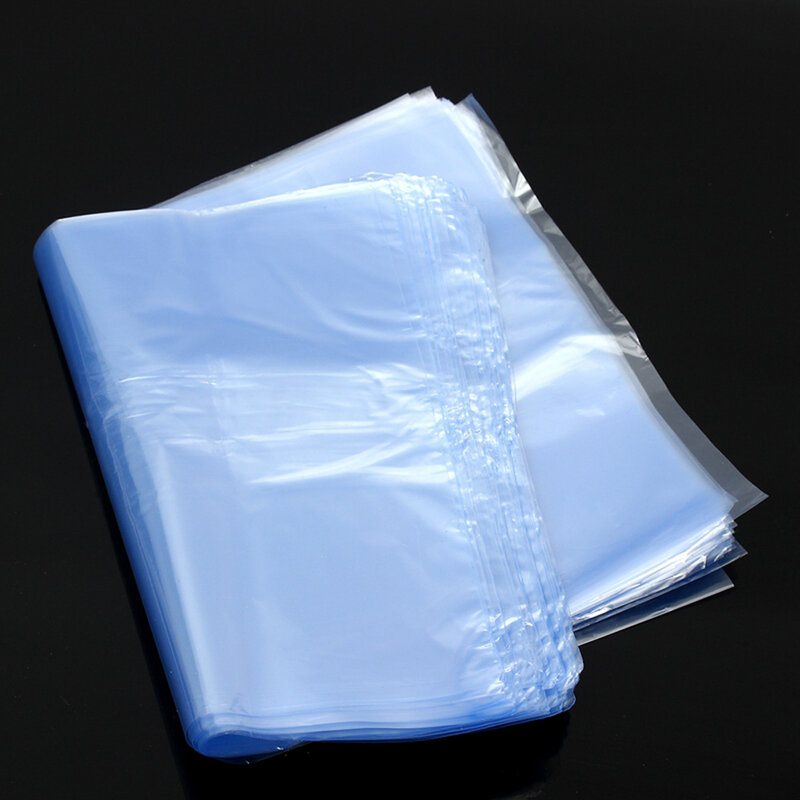 100 قطعة الأزرق شفافة الحرارة يتقلص حقيبة الغبار المضادة للأكسدة الساخن يتقلص غشاء مانع للتسرب حقيبة التخزين المنزلية ل كرات الاستحمام الفوارة الصابون