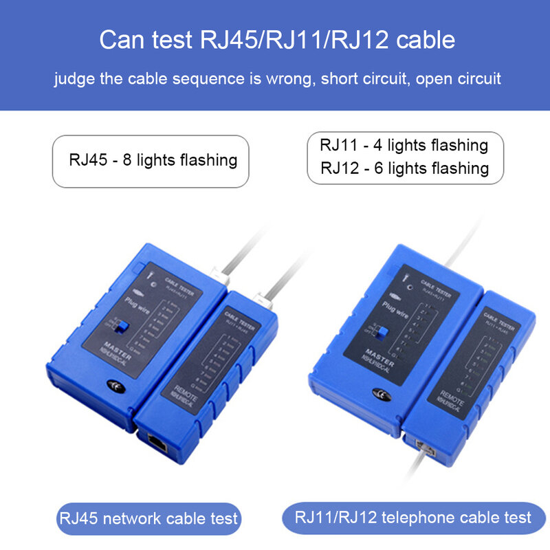 Xintylink شبكة rj45 اختبار أداة سلك RJ11 rj12 خط الهاتف 8p8c 6p4c rg45 rg rj 45 كابل إيثرنت lan المسلسل اختبار LAN