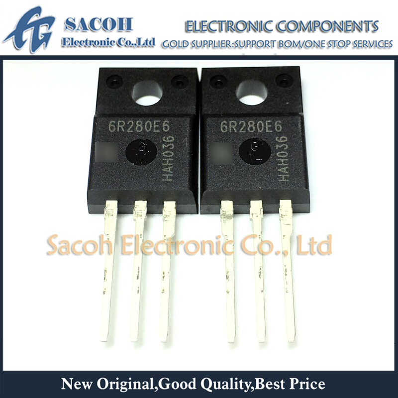 10 قطعة IPA60R280E6 أو IPP60R280E6 أو 6R280E6 TO-220F/إلى 220 13.8A 600V الطاقة MOSFET الترانزستور