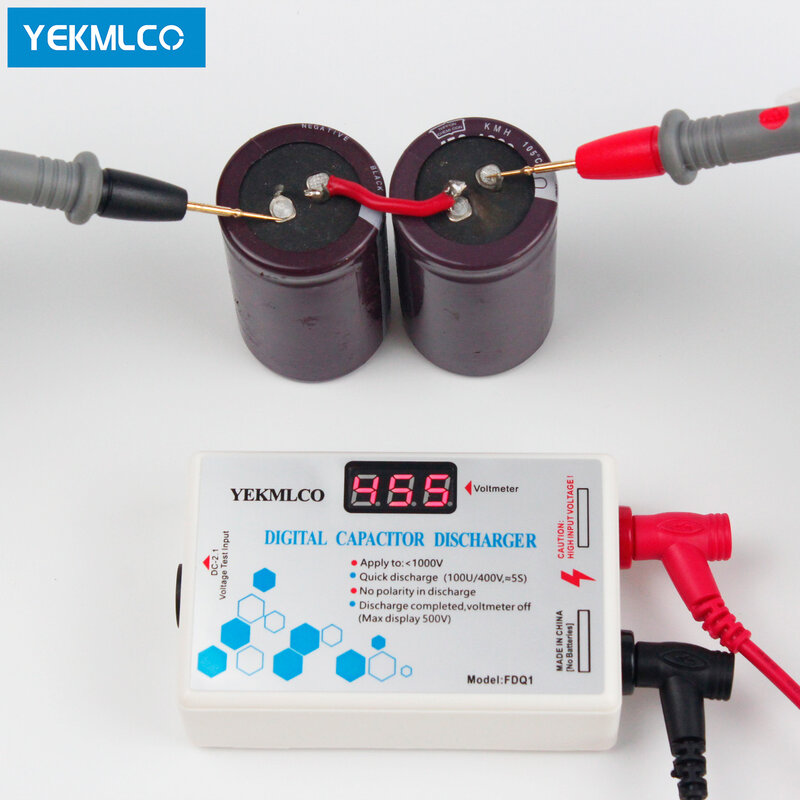 YEKMLCO الرقمية مكثف تفريغ جهاز قياس الجهد الكهربائي حماية كهربائي الجهد أداة التفريغ السريع الإلكترونية