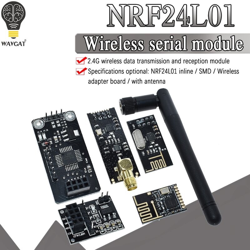 NRF24L01 + 2.4G وحدة نقل البيانات اللاسلكية 2.4GHz NRF24L01 نسخة محدثة NRF24L01 + PA + LNA 1000 متر لاردوينو