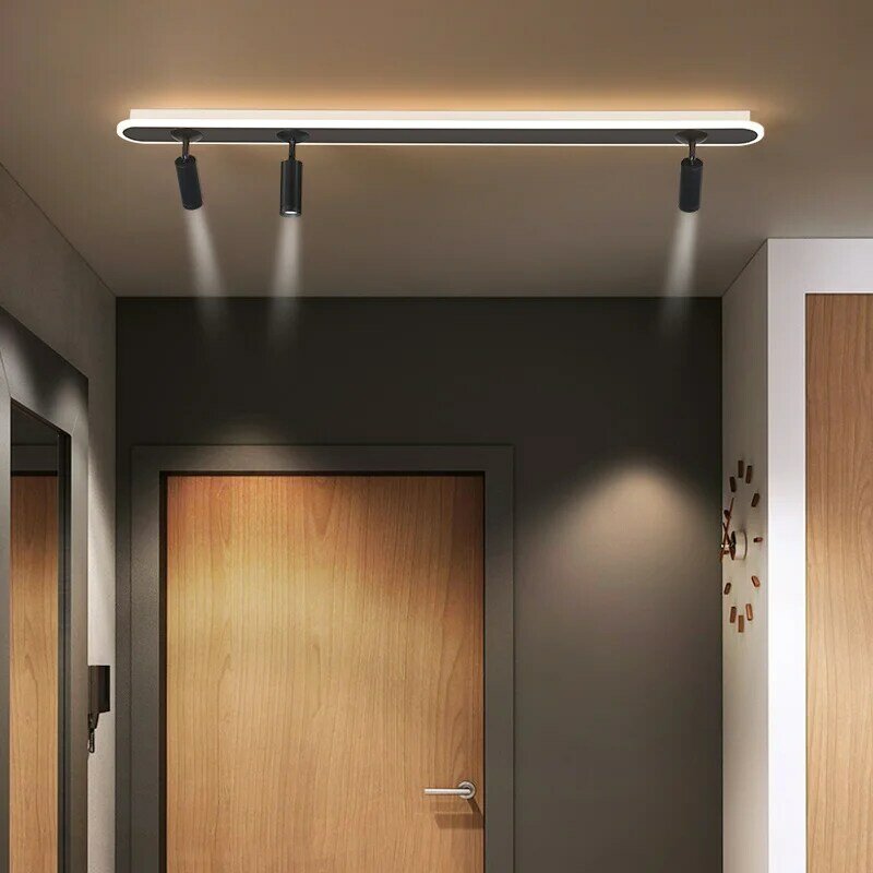 الاكريليك الأبيض قطاع Led الثريات مع الأضواء جديد الحديثة مصباح السقف لغرفة المعيشة المطبخ الممر إضاءة داخلية
