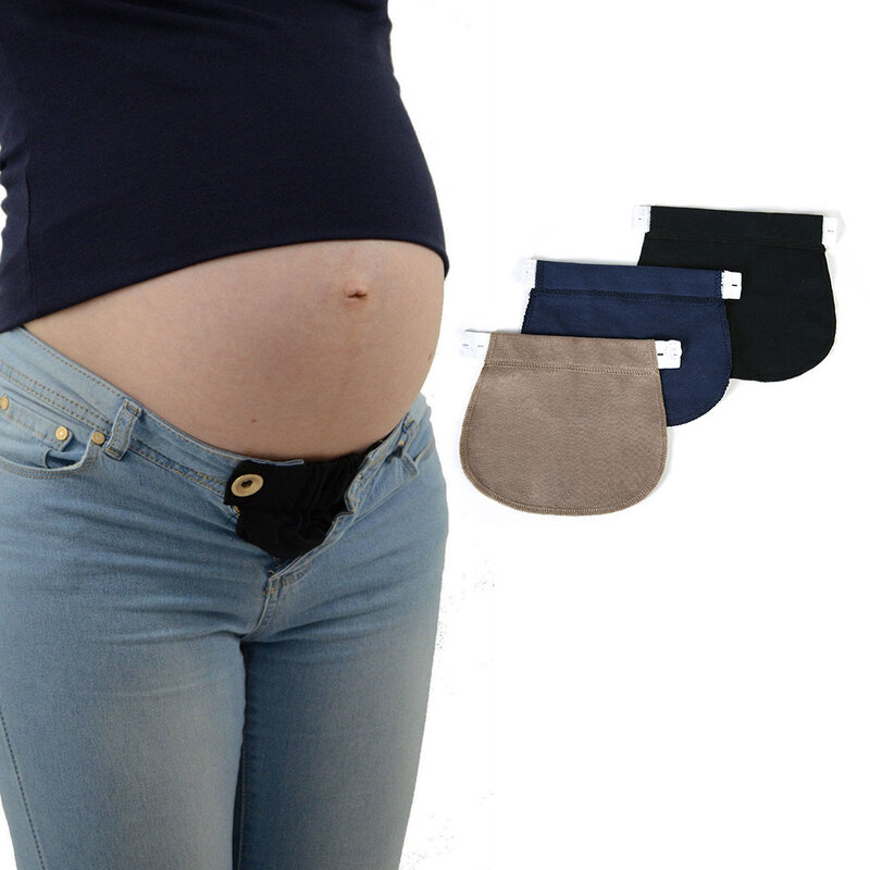 1 قطعة النساء قابل للتعديل مرونة الأمومة الحمل حزام الخصر موسع الملابس السراويل للنساء الحوامل الخياطة اكسسوارات