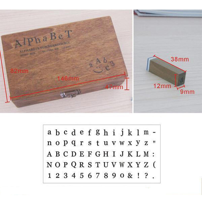 70 قطعة رسائل طوابع DIY الحرفية لعبة للأطفال الخشب الإنجليزية الأبجدية عدد سكرابوكينغ الختام الاطفال خشبية مربع