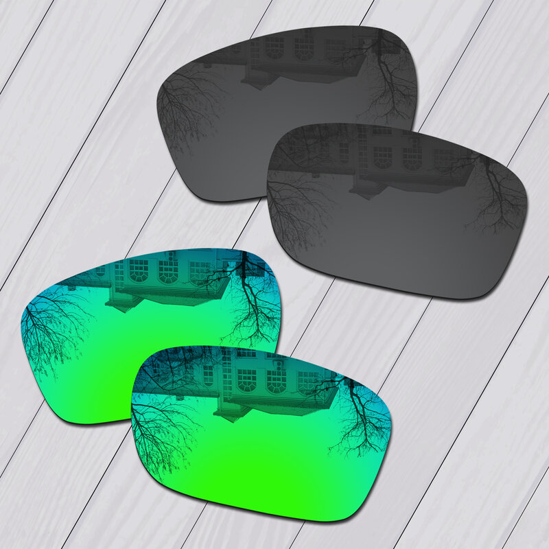 E.O.S 2 أزواج الأسود و الزمرد الأخضر الاستقطاب استبدال العدسات ل أوكلي قطرة نقطة OO9367 النظارات الشمسية