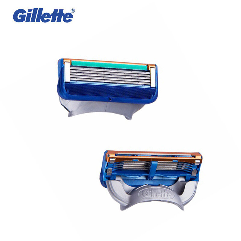 جيليت-شفرات حلاقة اللحية المهنية للرجال ، شفرة الحلاقة الانصهار ، 5 طبقات ، السلامة ، الحلاقة اليدوية ، استبدال الرأس ، العناية بالوجه