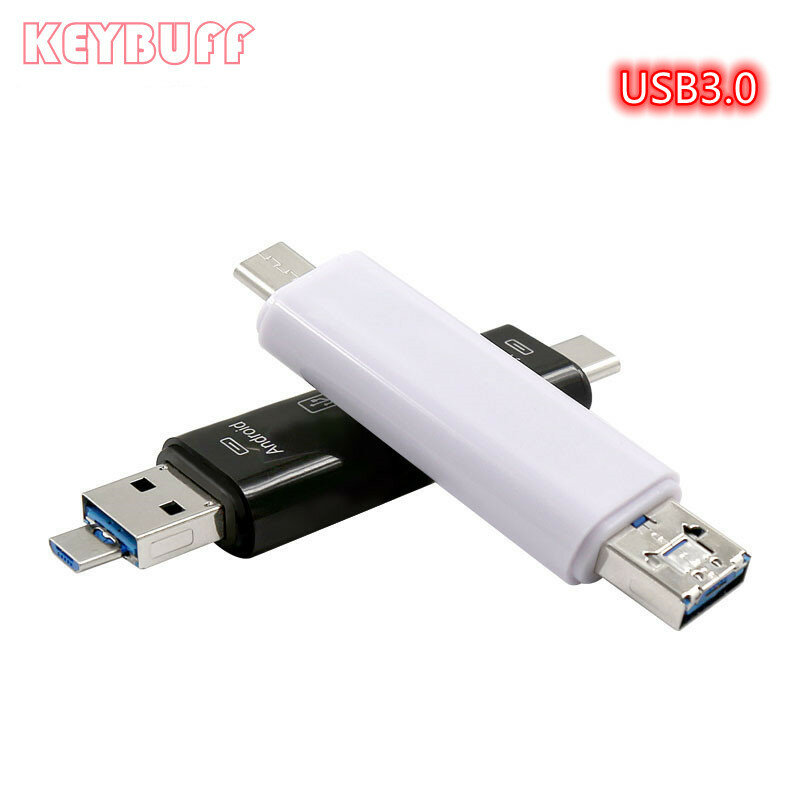 عالية السرعة USB3.0 TF قارئ بطاقات الذاكرة 3 في 1 Type-C OTG قارئ بطاقات المصغّر USB فلاش محول قارئ بطاقات microsd