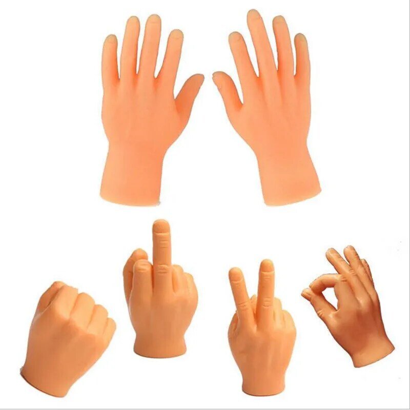 2 قطعة الكرتون مضحك إصبع الأيدي والقدمين الاصبع مجموعة الإبداعية ألعاب تلبس في الأصابع من اللعب حول نموذج اليد الصغيرة هالوين دمى هدايا