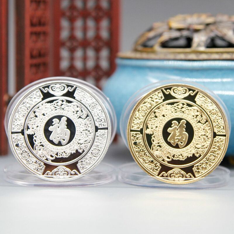 عملة ذهبية تذكارية لسنة النمر ، الثقافة الصينية ، ديكور المنزل ، المقتنيات ، المجموعة ثنائية المعدن ،
