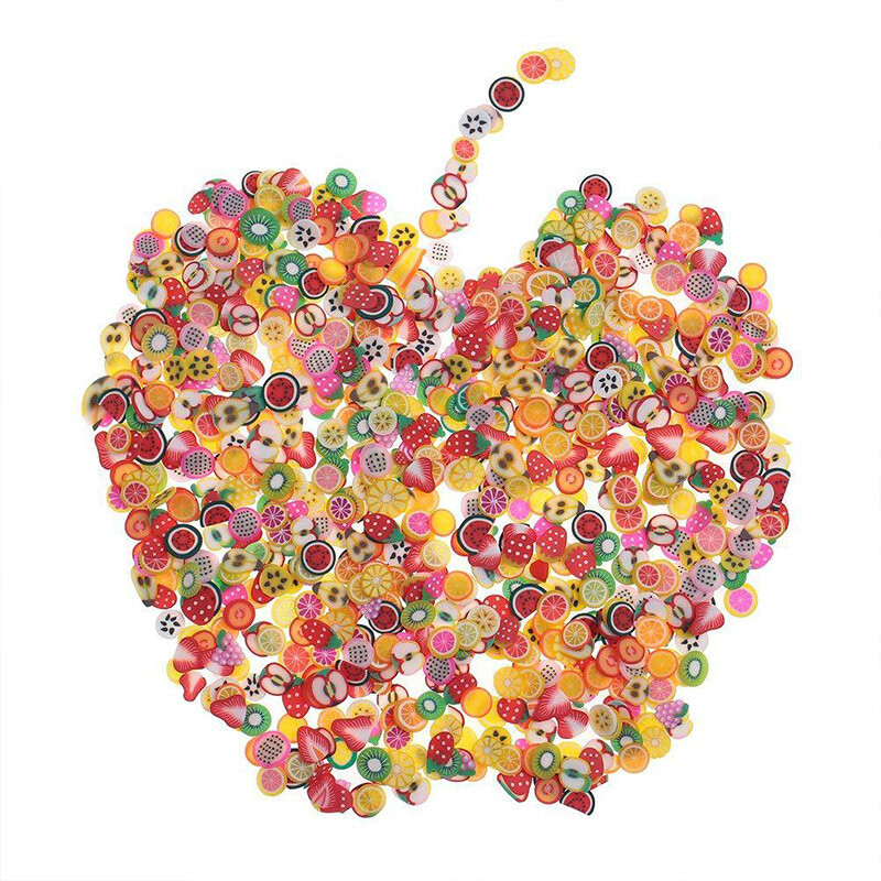 200 قطعة الوحل لينة الفخار شرائح الفاكهة لتقوم بها بنفسك مسمار الفن لوازم جراب هاتف اكسسوارات الديكور ل ألعاب أطفال