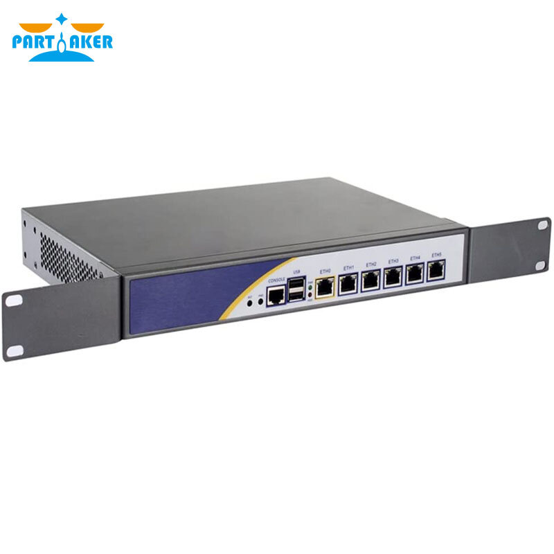 Partaker R3 جهاز جدار الحماية موجه VPN الكمبيوتر مع 6 جيجابايت LAN إنتل كور i5 6200U DDR4 8 جيجابايت رام 128 جيجابايت SSD