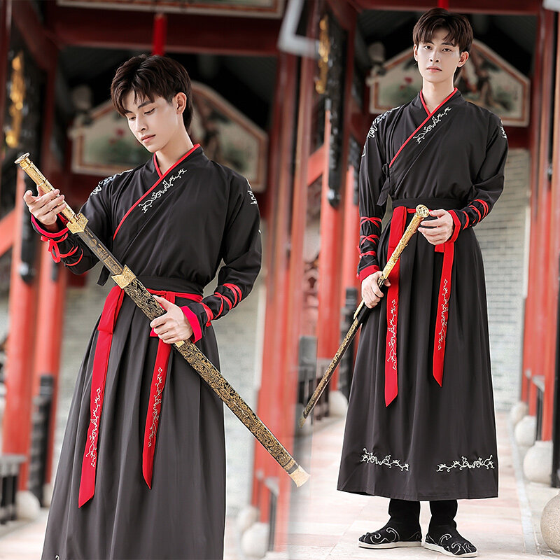 سلالة تانغ الصينية القديمة ازياء هانفو فستان زوجين ملابس الرقص الكلاسيكية المبارز الملابس التقليدية الجنية تأثيري