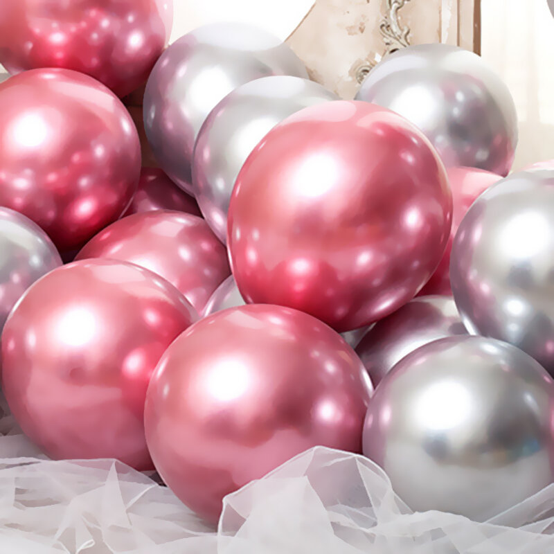 15 قطعة بالون معدني الكروم بالونات عيد الميلاد السنة الجديدة الزفاف حفلة عيد ميلاد الديكور الذهب الفضة بالونات الهيليوم اللاتكس