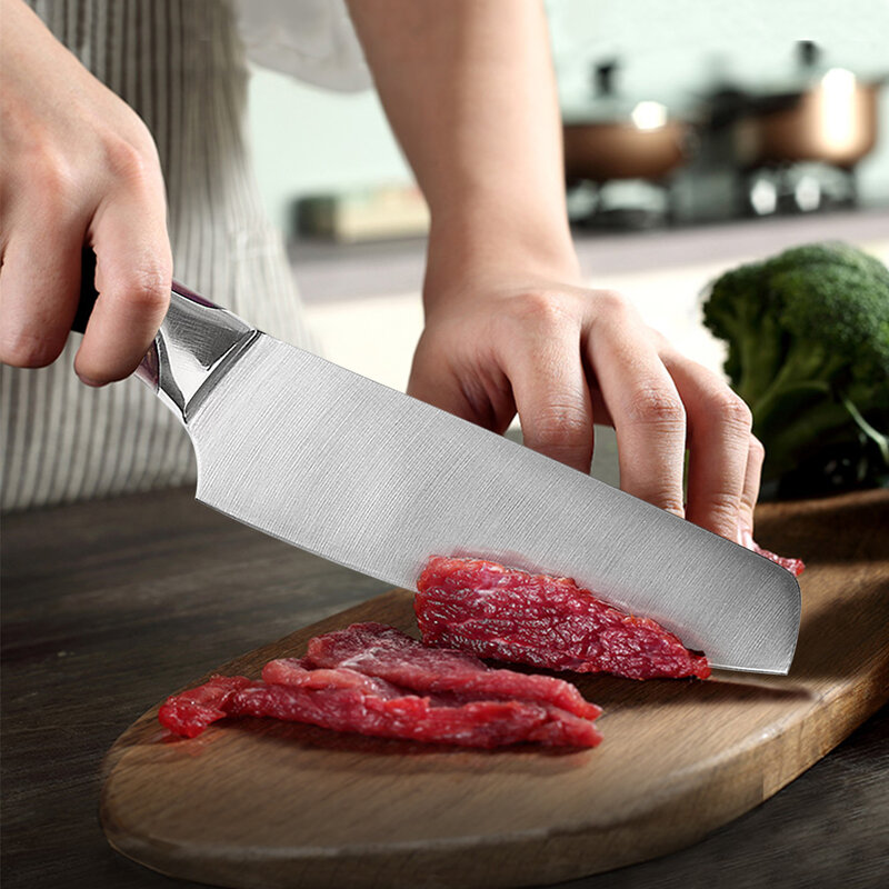 الفولاذ المقاوم للصدأ سكين المطبخ اليابانية سكين الطاهي شرائح سكين المطبخ مقص سكينة فاكهة مزيج مجموعة سكاكين المطبخ
