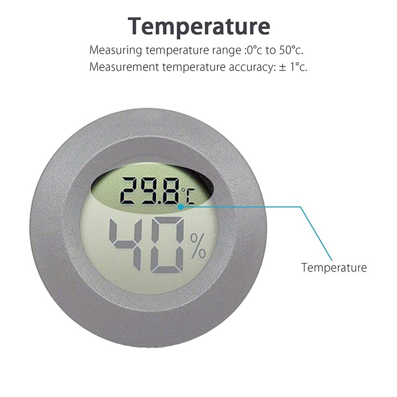 5-pack الرطوبة ميزان الحرارة الرقمي شاشات كريستال بلورية مقياس الرطوبة مقياس للترطيب مزيلات الرطوبة Gre