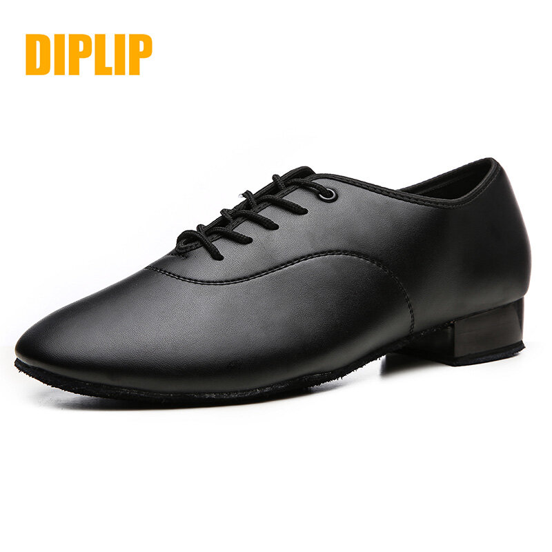 DIPLIP جديد تماما اللاتينية الرقص أحذية الرجال الحديثة قاعة الرقص التانغو الأطفال رجل أحذية الرقص أسود اللون الأبيض
