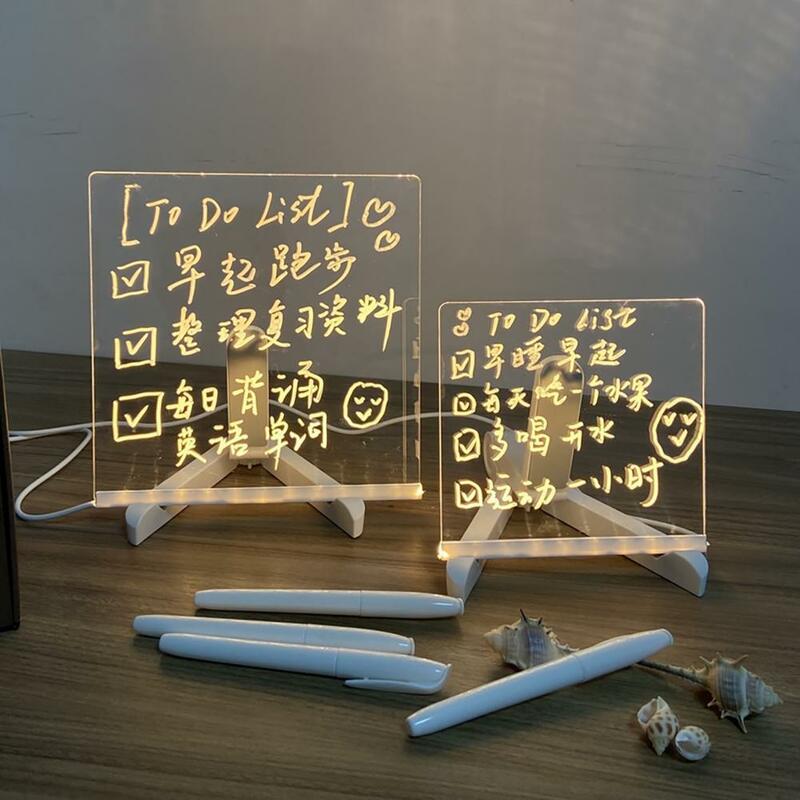 الإبداعية وورد مجلس مضيئة مع القلم طاولة للمذاكرة الكورية نمط الاكريليك لوحة المفكرة اليومية لحظة رسالة المجلس