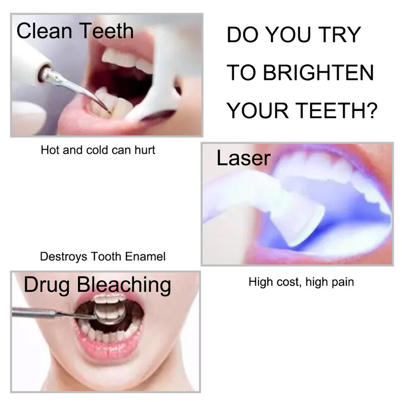 مسحوق جوهر تبييض الأسنان ، نظافة الفم نظيفة ، إزالة البقع اللوحة ، التنفس النقي ، أدوات طب الأسنان