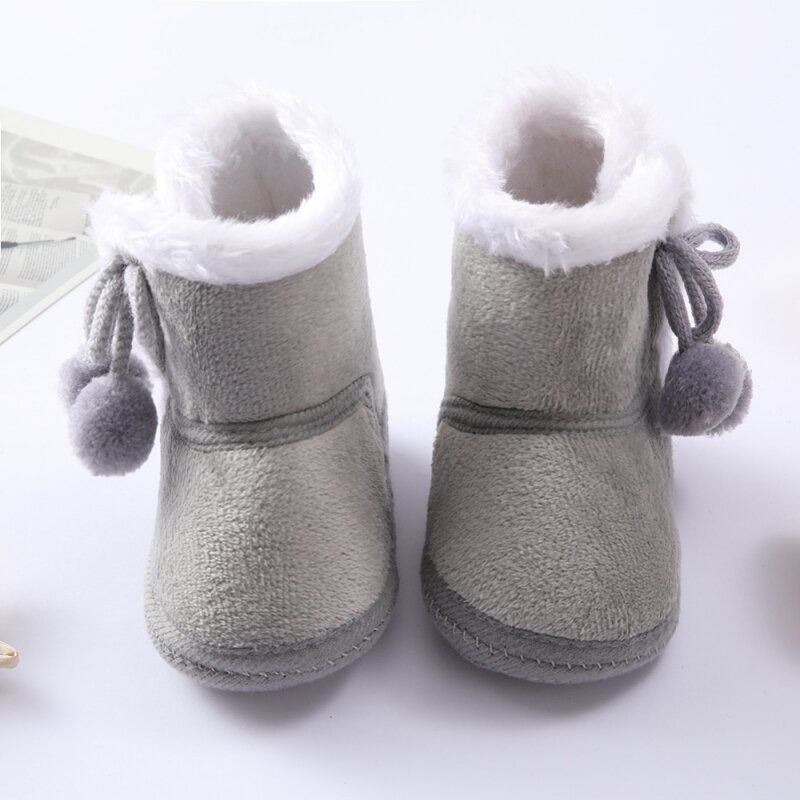 Baywell-أحذية الثلوج الناعمة وحيد الفراء ، 1 سنة طفل الفتيات والأولاد الأحذية ، طفل صغير ، 0-18 متر ، الدافئة ، الخريف ، الشتاء