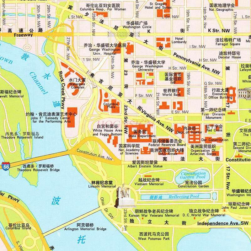 خريطة الولايات المتحدة باللغتين الصينية والإنجليزية ، توزيع الجامعة الوطنية ، الولايات المتحدة