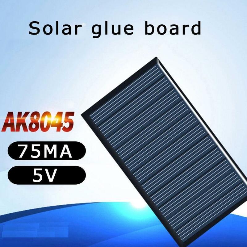 80x45 مللي متر 5 فولت 75mA لوحة طاقة شمسية قطرة الغراء مجلس لتقوم بها بنفسك الألواح الشمسية السيليكون مجلس الكريستالات مصباح حديقة إكسسوارات كهربائية