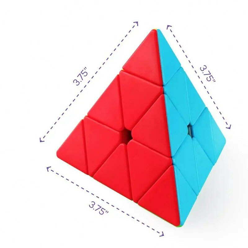 Qiyi Qiming الهرم Stickerless سرعة مكعب مثلث مكعب الألغاز ملتوي لغز المكعب السحري للأطفال تطوير الذكاء